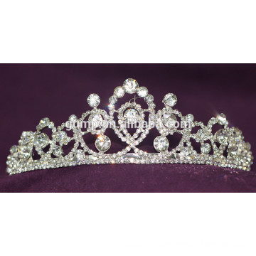 Fashion High Quality Alloy Wedding Tiara Custom Shiny Crystal Bridal Crown